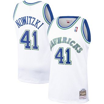 Men's Mitchell & Ness Dirk Nowitzki White Dallas Mavericks 1998-99 Hardwood Classics Swingman Jersey