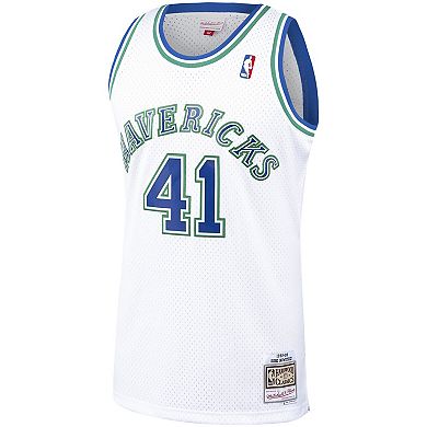 Men's Mitchell & Ness Dirk Nowitzki White Dallas Mavericks 1998-99 ...