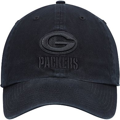 Men's '47 Black Green Bay Packers Team Tonal Clean Up Adjustable Hat