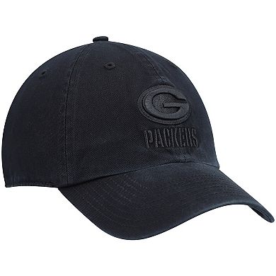 Men's '47 Black Green Bay Packers Team Tonal Clean Up Adjustable Hat