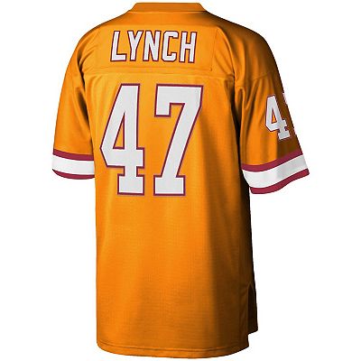 Men s Mitchell Ness John Lynch Orange Tampa Bay Buccaneers Legacy Replica Jersey