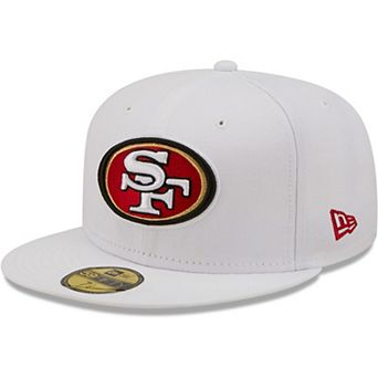 Men's New Era White San Francisco 49ers Logo Omaha 59FIFTY Fitted Hat