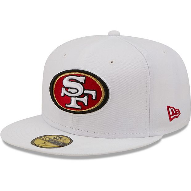 Men's San Francisco 49ers New Era White Team White Out 39THIRTY Flex Hat