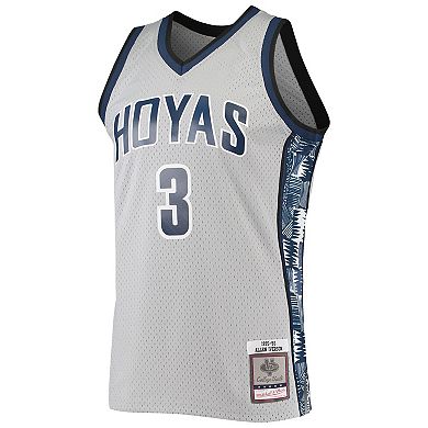 Men's Mitchell & Ness Allen Iverson Gray Georgetown Hoyas 1995-96 Swingman Replica Jersey