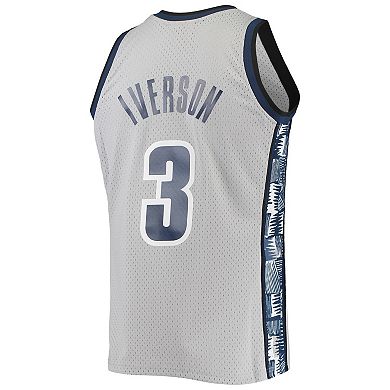 Men's Mitchell & Ness Allen Iverson Gray Georgetown Hoyas 1995-96 Swingman Replica Jersey