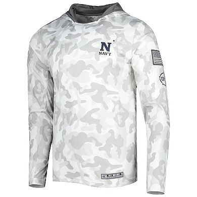 Men's Colosseum Arctic Camo Navy Midshipmen OHT Military Appreciation Long Sleeve Hoodie Top