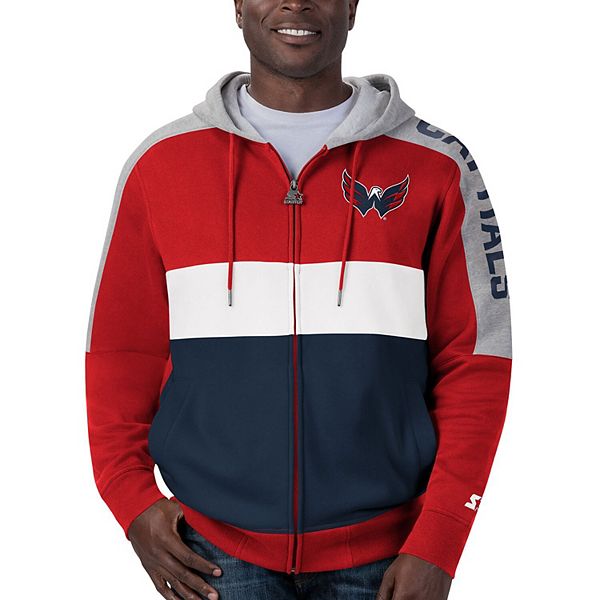 Men s Starter Red Navy Washington Capitals Playoffs Color Block