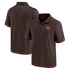 : Men's White/Brown Cleveland Browns Big & Tall Fade Polo :  Sports & Outdoors