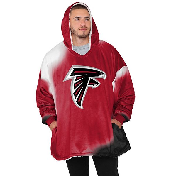 FOCO Atlanta Falcons Red/White Reversible Sherpa Hoodeez