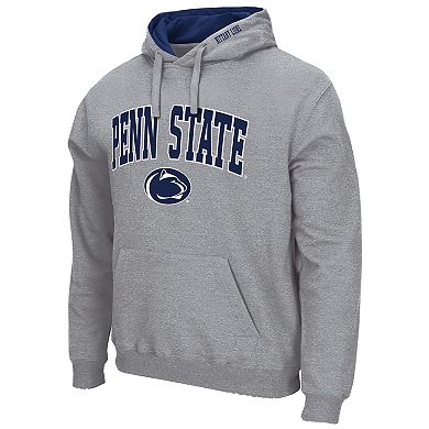 Men's Colosseum Heather Gray Penn State Nittany Lions Arch & Logo 3.0 Pullover Hoodie