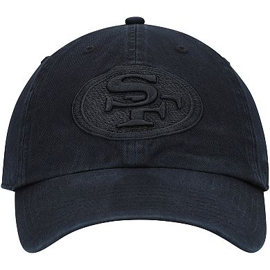 Men's '47 Black San Francisco 49ers Team Tonal Clean Up Adjustable Hat