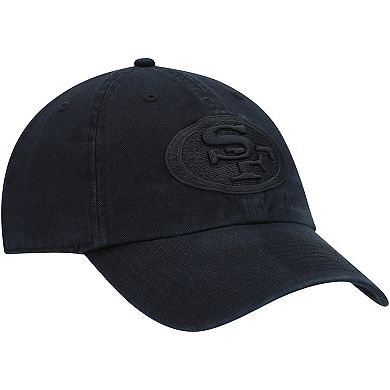 Men's '47 Black San Francisco 49ers Team Tonal Clean Up Adjustable Hat