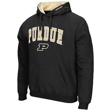 Men's Colosseum Black Purdue Boilermakers Arch & Logo 3.0 Pullover Hoodie