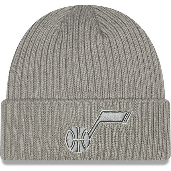 Men's New Era Gray Utah Jazz Core Classic Misty Morning Cuffed Knit Hat