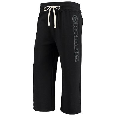 Women's Junk Food Black Las Vegas Raiders Cropped Pants