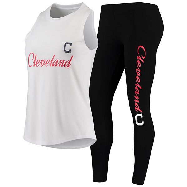 Women's Concepts Sport White/Black Miami Marlins Sonata Tank Top & Leggings  Set