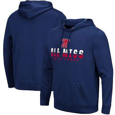 Men's Colosseum Navy Ole Miss Rebels Lantern Pullover Hoodie