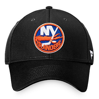 Men's Fanatics Branded Black New York Islanders Core Adjustable Hat