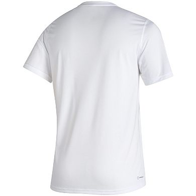 Men's adidas White Miami Hurricanes Zubaz Three-Stripe Life Creator AEROREADY T-Shirt
