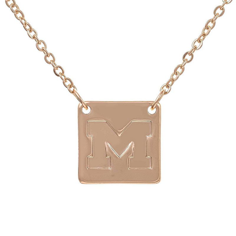 Michigan Wolverines Felicity Necklace, Womens, Gold