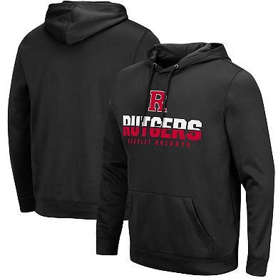 Men's Colosseum Black Rutgers Scarlet Knights Lantern Pullover Hoodie