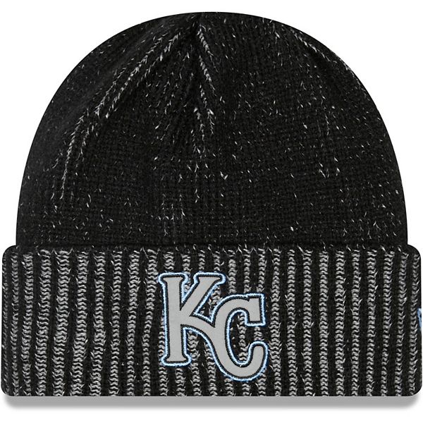 New Era Men's Black Kansas City Royals Pop Flect Cuffed Knit Hat - Macy's