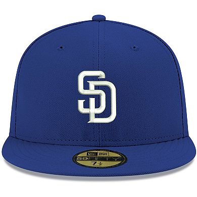 Men's New Era Royal San Diego Padres Logo White 59FIFTY Fitted Hat