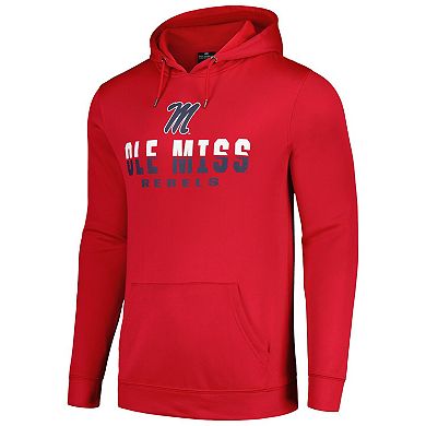 Men's Colosseum Red Ole Miss Rebels Lantern Pullover Hoodie
