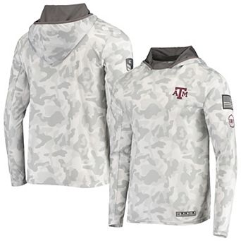 Men's Colosseum Arctic Camo Texas A&M Aggies OHT Military Appreciation Long Sleeve Hoodie Top