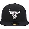 Men's New Era Black Chicago Bulls 6x NBA Finals Champions Side Patch Collection 59FIFTY Fitted Hat