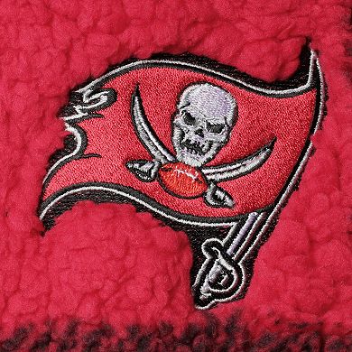 Women's G-III 4Her by Carl Banks Red Tampa Bay Buccaneers Sherpa Plaid Quarter-Zip Jacket