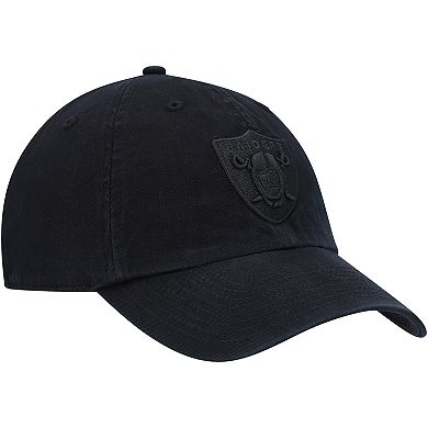 Men's '47 Black Las Vegas Raiders Team Tonal Clean Up Adjustable Hat