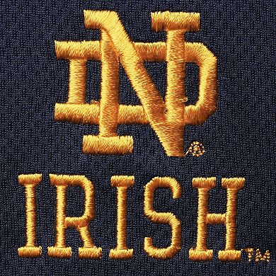 Men's Navy Notre Dame Fighting Irish Big & Tall Textured Raglan Quarter-Zip Jacket