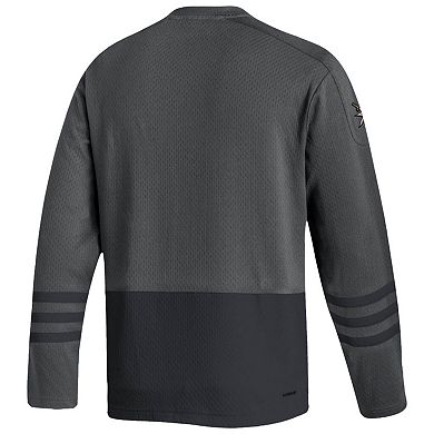 Men's adidas Charcoal Vegas Golden Knights Logo AEROREADY Pullover Sweater