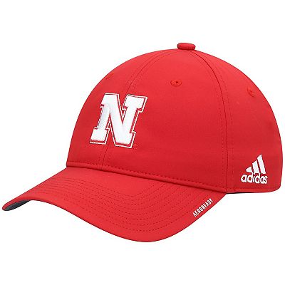 Women s adidas Scarlet Nebraska Huskers 2021 Sideline Elastic AEROREADY Flex Hat