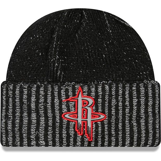 Men s New Era Black Houston Rockets Popflect Cuffed Knit Hat