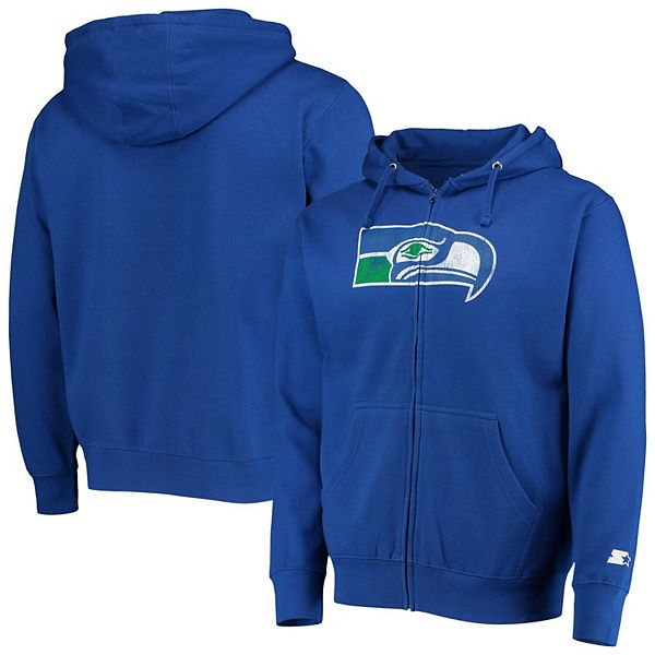 Seattle Seahawks Fleece Hoodies Winter Hooded Sweatshirt Zipper Jacket Coat