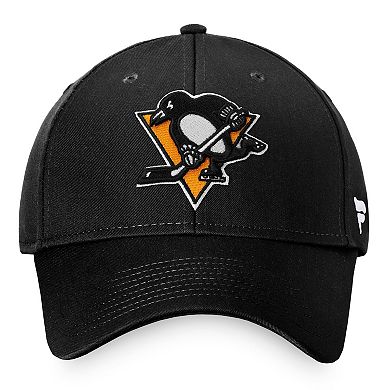 Men's Fanatics Branded Black Pittsburgh Penguins Core Adjustable Hat