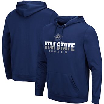Men's Colosseum Navy Utah State Aggies Lantern Pullover Hoodie