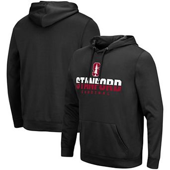 Men's Colosseum Black Stanford Cardinal Lantern Pullover Hoodie