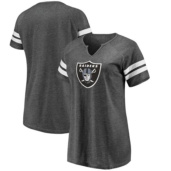 Las Vegas Raiders Fanatics Branded Washed Primary Long Sleeve T-Shirt -  Heather Charcoal