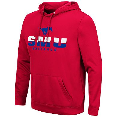 Men's Colosseum Red SMU Mustangs Lantern Pullover Hoodie