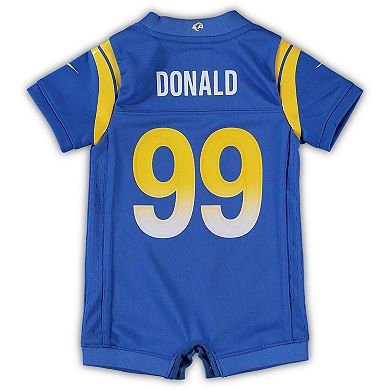 Infant Nike Aaron Donald Royal Los Angeles Rams Game Romper Jersey