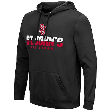 Men's Colosseum Black St. Johns Red Storm Lantern Pullover Hoodie