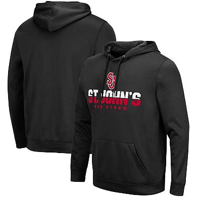 Men's Colosseum Black St. Johns Red Storm Lantern Pullover Hoodie
