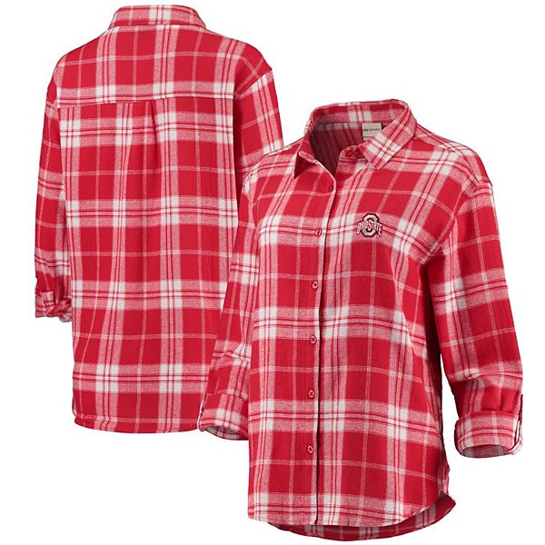 Ohio State Buckeyes Hooded Flannel Shirt, XL