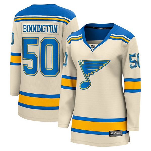 Women's Fanatics Branded Jordan Binnington Cream St. Louis Blues 2022 Winter  Classic Breakaway Player Jersey