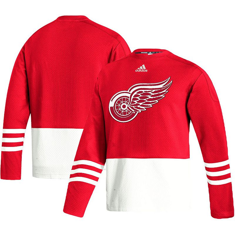 Mens adidas Red Detroit Red Wings Logo AEROREADY Pullover Sweater, Size: M