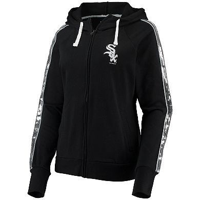 Women's G-III 4Her by Carl Banks Black Chicago White Sox Game Changer Raglan Full-Zip Hoodie