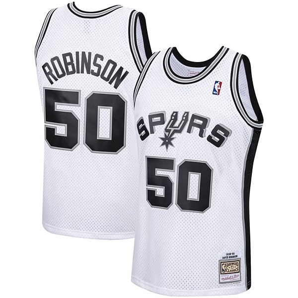 Men's Mitchell & Ness David Robinson White San Antonio Spurs 1998-99  Hardwood Classics Swingman Jersey